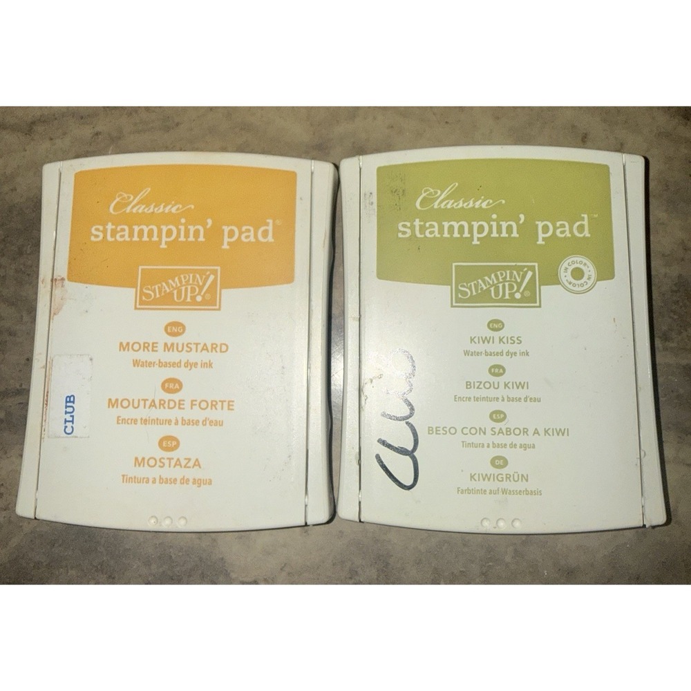 Stampin‎ Up Ink Pad Lot Of 2 More Mustard , Kiwi Kiss